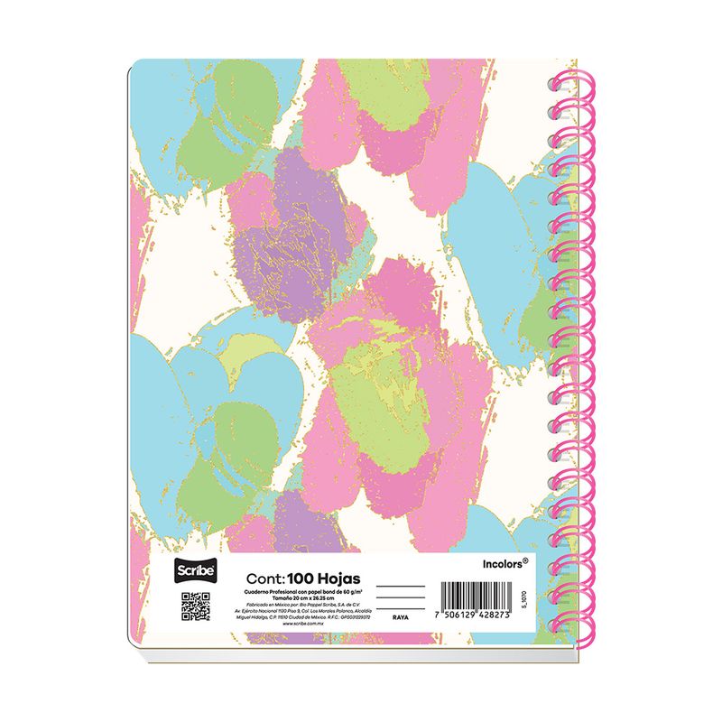 84013 - CUADERNO PROFESIONAL 100H RAYAS INCOLORS