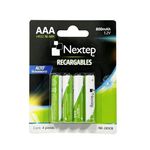83198 - Pilas Nextep AAA Recargables HR03 NiMH 1 2V C/4 Piezas 800mAh