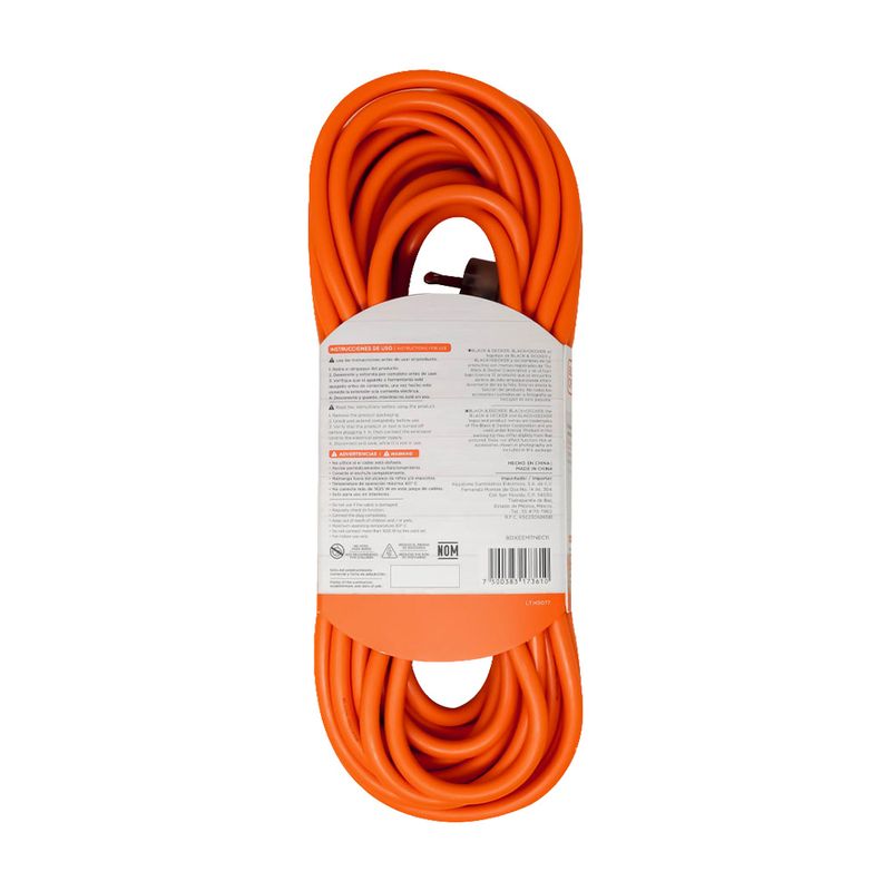 90478 - EXTENSION ELECTRICA DOBLE RECUBRIMIENTO DE 10 METROS BLACK+DECKER
