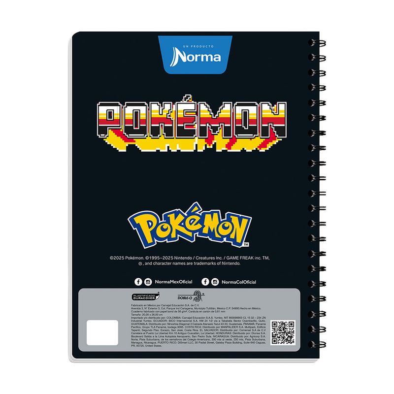 90638 - CUADERNO PROFESIONAL 100H CUADRO GRANDE POKEMON