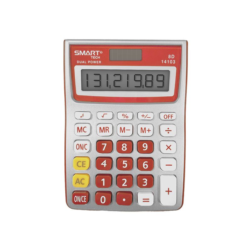 91641 - CALCULADORA ESCRITORIO 8DIG CHICA SOLAR/PILAS COLOR MET_2