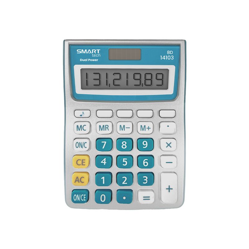 91643 - CALCULADORA ESCRITORIO 8DIG CHICA SOLAR/PILAS COLOR MET_4