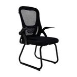 92224 - SILLA VISITA DE TELA/MALLA CON DESCANSABRAZOS AJUSTABLES